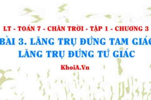 Khái niệm Lăng trụ đứng tam giác, lăng trụ đứng tứ giác và cách nhận biết? Toán 7 bài 3 Chương 3 Chân trời Tập 1